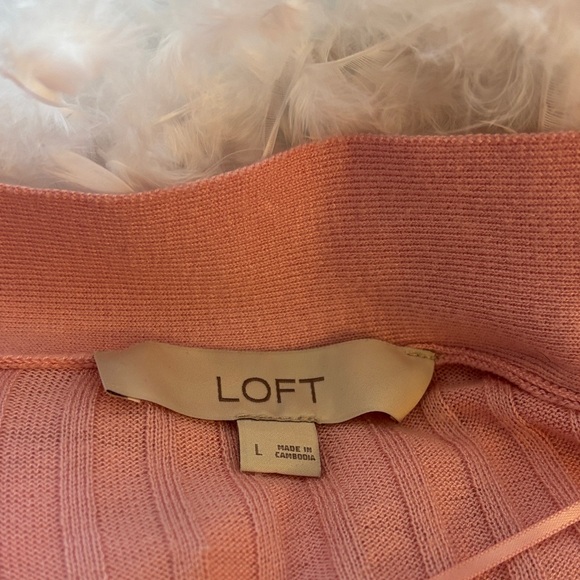 EUC LOFT Soft Pink Women's Cardigan - Picture 2 of 5